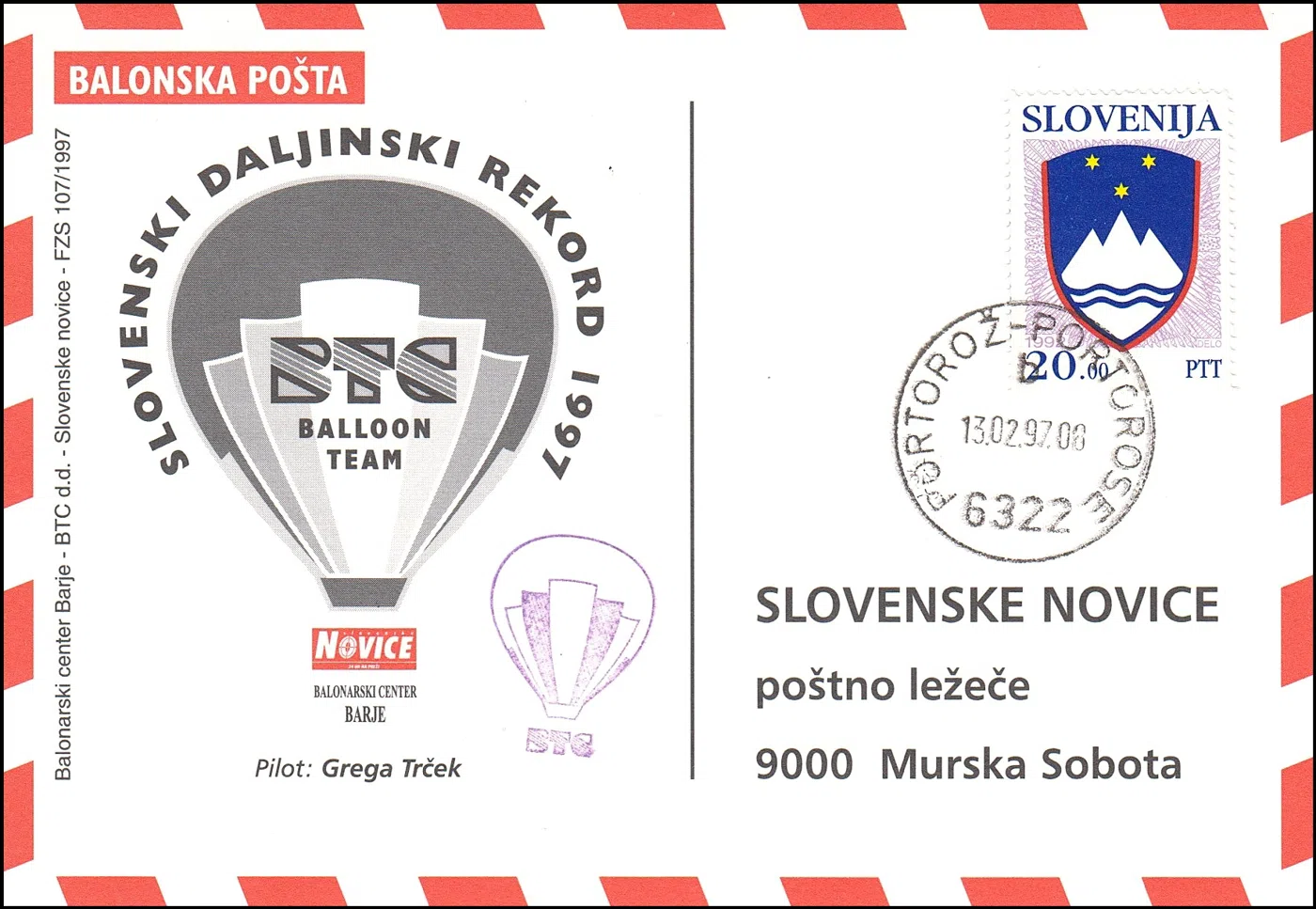 SLOVENSKI DALJINSKI REKORD 1997
